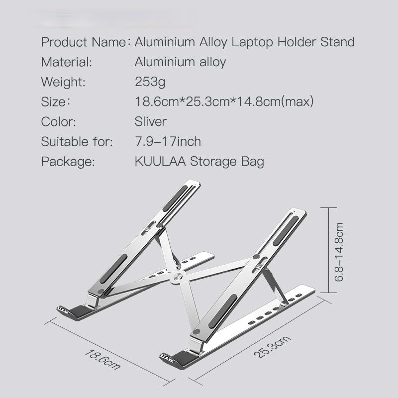 Складная подставка для ноутбука, алюминиевая подставка для ноутбука, портативный держатель для ноутбука, подставка для планшета, компьютерная поддержка для ноутбука ipad