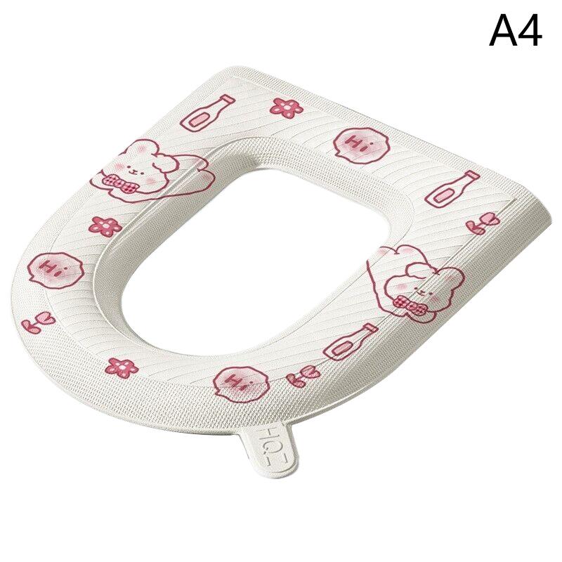 Стираемая наклейка из пеноматериала, чехол для унитаза, водонепроницаемое сиденье для унитаза в ванной комнате, многоразовое силиконовое, аксессуары для домашнего туалета Four Seasons