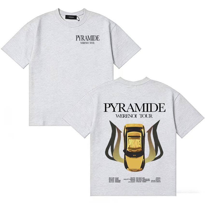 Rapper Werenoi Tour Pyramide Album Summer Harajuku Oversized Print Tshirts Unisexs Womens Retro Comfort Short Sleeve Clothes Unisex