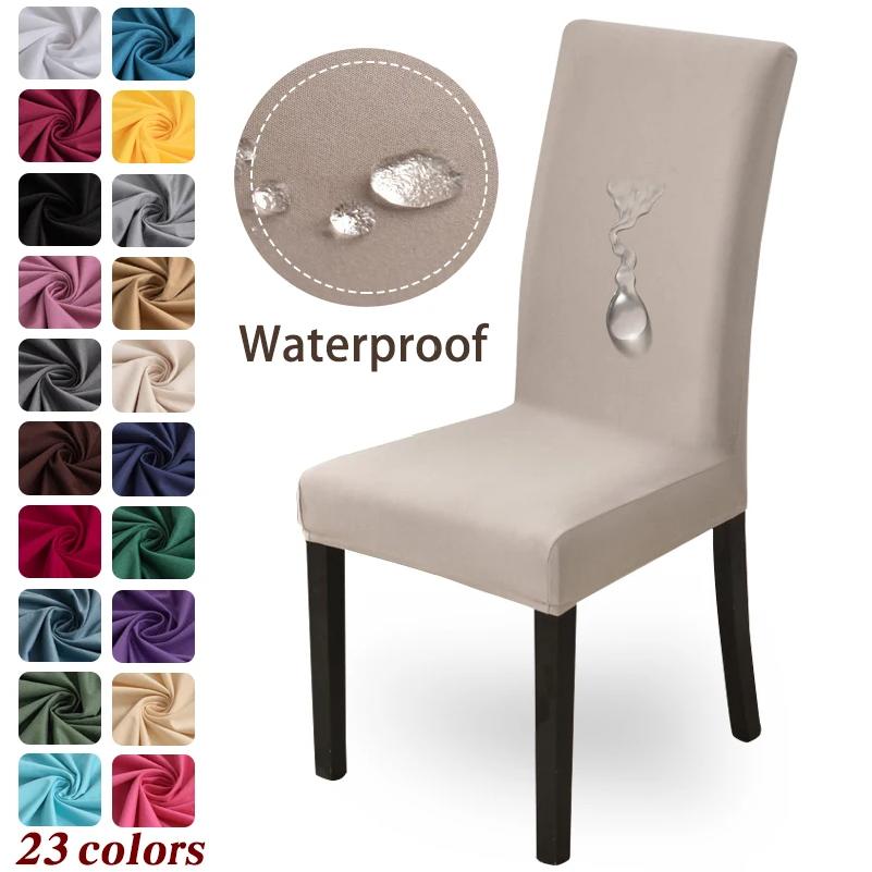 Stretch Waterproof Dining Chair Cover Removable Washable Anti Scratch Protector For Home Kitchen Restaurant