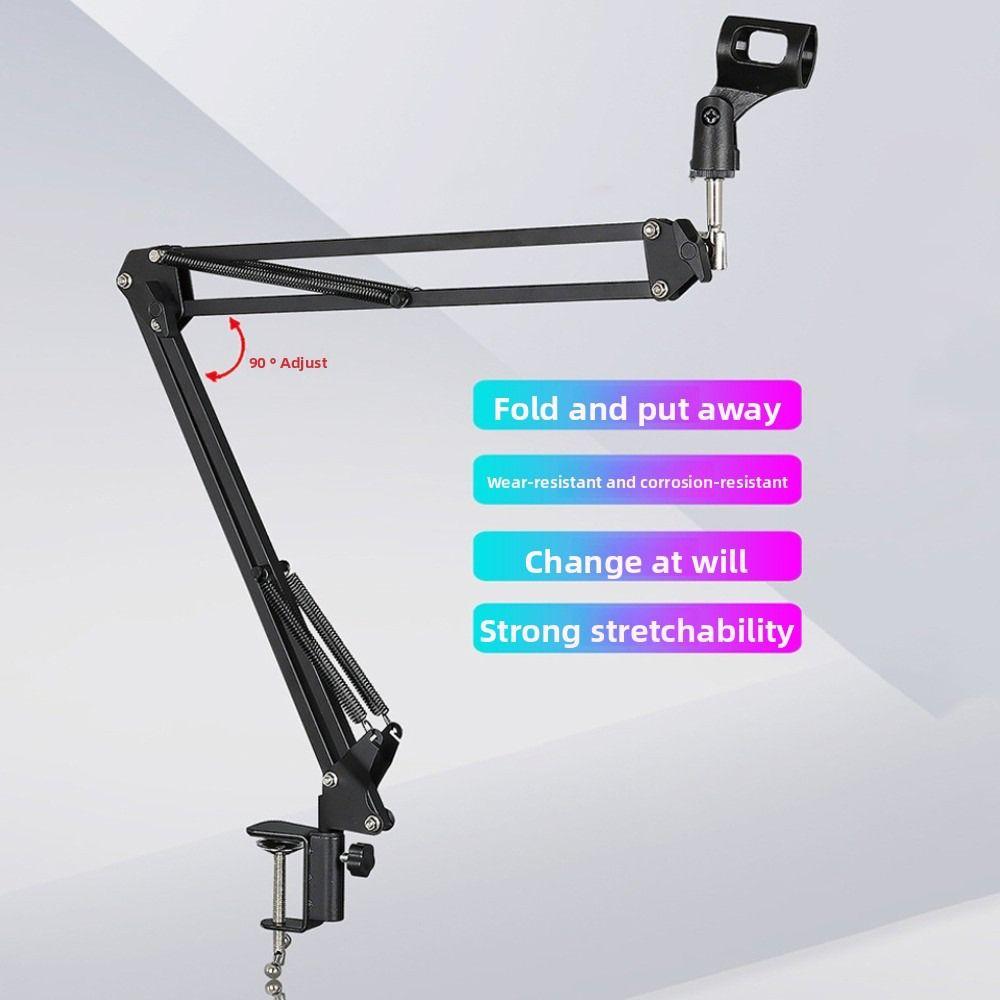 Extendable Microphone Holder Telescopic Bracket Microphone Clamp Microphone Stand  Desk Mount