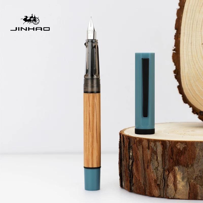 JINHAO 58 Деревянная перьевая ручка Высококачественные цвета Студенческая F EF перо Чернильная ручка Каллиграфическая ручка Канцелярские товары Школьные Офисные принадлежности