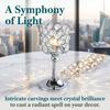 8.27x3.15in Crystal Metal Candle Holder Fireplace Home Candle Stand  Household Desktop Setup