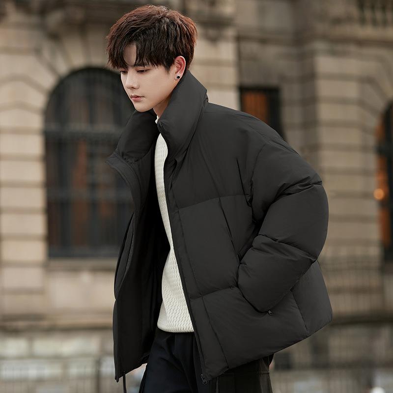 Премиум короткая куртка-пуховик с воротником-стойкой мужская зимняя повседневная утепленная теплая куртка-хлеб