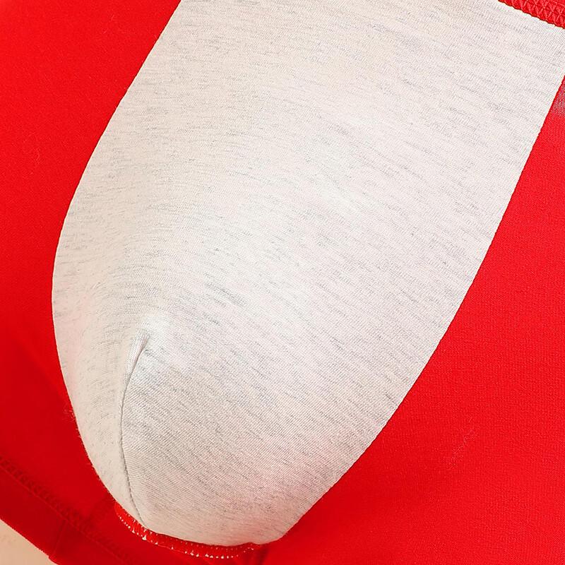 Fenteng Ke'an Мужской антибактериальный красный хлопковый набор трусов-боксеров и носков