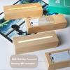 5.9 Inch Wood Base Led Light Display Stand AAA Battery Powered for Custom Acrylic Night Lamp Resin Glass Art DIY