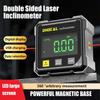 Бытовой двусторонний лазерный инклинометр Многофункциональный четырехсторонний магнитный уровень для измерения угла Маленькие инструменты для измерения уклона