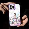 Мультяшный чехол для телефона с единорогом для iPhone 16 15 14 13 12 11 Pro Max X XR XSMAX 8 7 Plus Матовый противоударный задний чехол