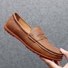 Туфли дуду, обувь для ленивых с одним педальным приводом, весенне-осенние лоферы для ног, кожаная обувь большого размера, мужская экспортная повседневная обувь