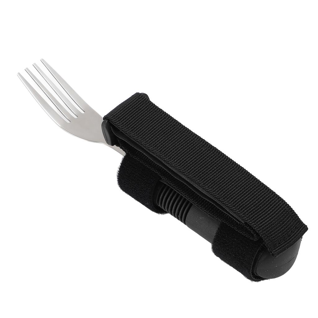 Адаптивный столовый прибор с регулируемой ручкой-ремешком, адаптивная вилка для еды из нержавеющей стали