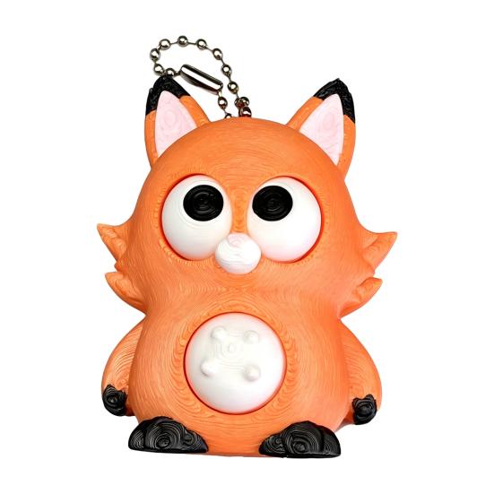 3D Printed Animals Fidget Clicker Keychain, Anxiety Stress Relief Sensory Toy, Cartoon Animal Charm for Backpack, Keys, Bags