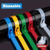 100pcs Plastic Reusable Cable Zip Tie Nylon May Wrap Straps Ties Slipknot Loose SlipknotRecycle Organizer Detachable