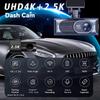 Видеорегистратор с двумя камерами 4K UHD, Автомобильная камера DVR, Ночное видение, Видеорегистратор GPS Wi-Fi, Черный ящик салона, Задняя камера 2.5K