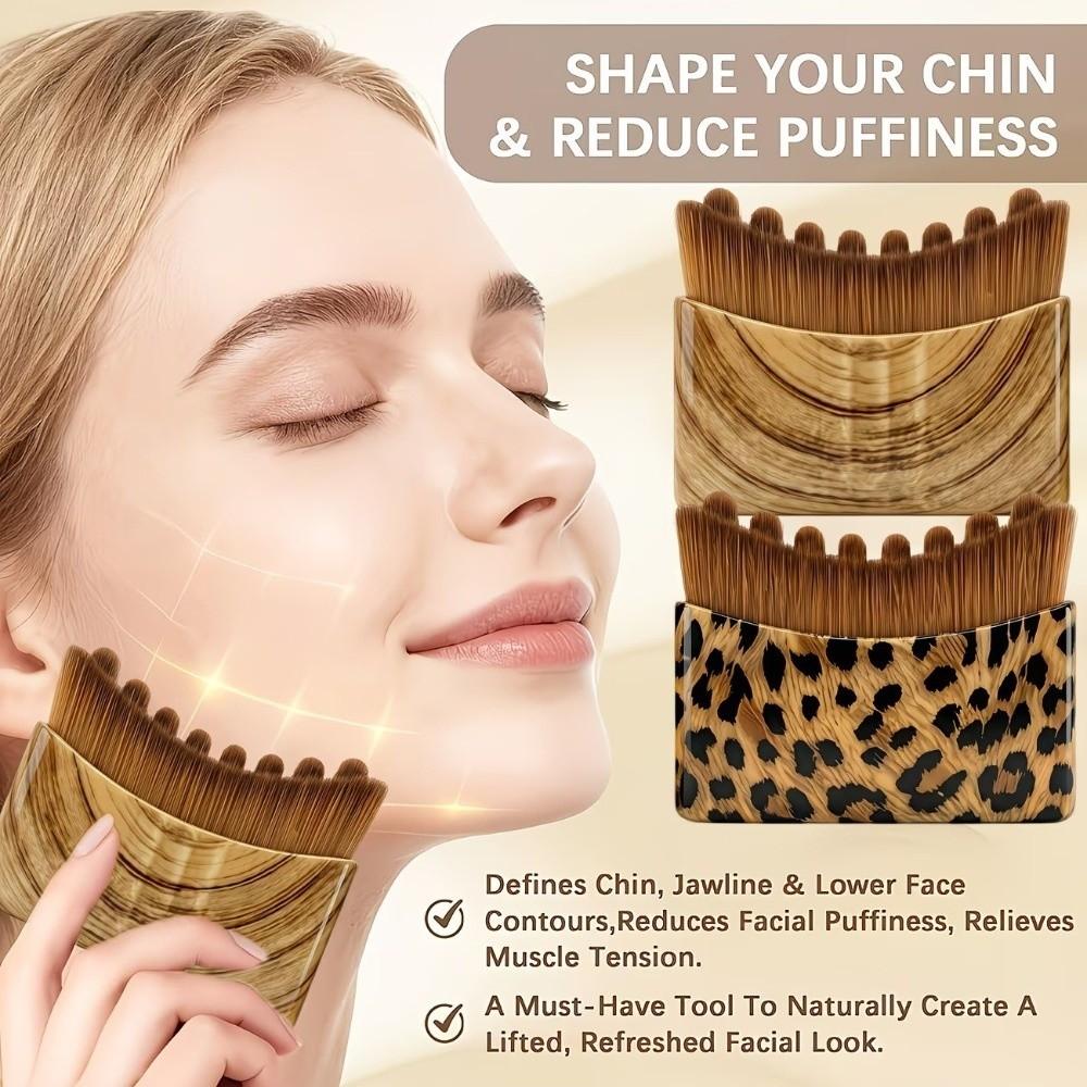 With Storage Box Lymphatic Contour Face Brush Square Shape Contour Face Brush Skincare Treatment