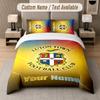 Custom Bedding Set Luton Town Pattern, Print Name Text 1 Duvet Cover plus 2 Pillowcases Home Textile