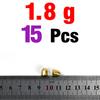MNFT 15 шт. Латунные пулевидные грузила 1,8-10 г Веса Texas Rig Carolina Rig Рыболовные снасти Аксессуары для ловли окуня