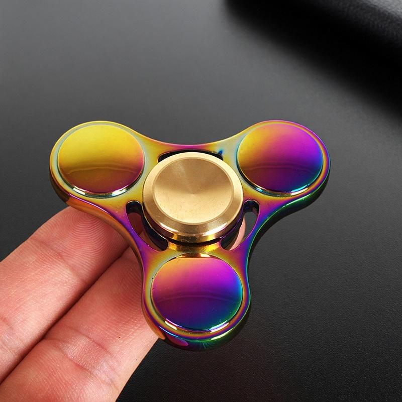 Игрушки-спиннеры Fidget Rainbow - Металлические НЛО Маленькие Ручные Пальцевые Спиннеры Подарок Для Детей Взрослых Фокус Рабочий Стол Вращающаяся Вертушка На Кончик Пальца