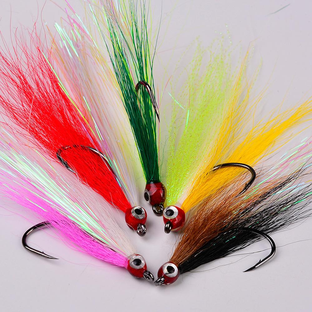 Биомиметический крючок для приманки, якорный крючок, крючок с перьями, привязка для волос, одинарный крючок, колючий рыболовный крючок, рыболовные снасти, аксессуары для рыбалки на открытом воздухе