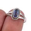 Ювелирное кольцо ручной работы из стерлингового серебра 925 пробы с натуральным кианитом, размер 6 S6R31