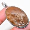 Natural Butterfly Jasper Gemstone 925 Sterling Silver Gift Pendant 2.29" E5A82