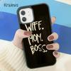 Мягкий чехол для телефона Krajews Wife Mom Boss Quotes для iPhone 14 5 SE 6s 7 8 plus X XR XS 11 12 13 pro max Samsung S21 S22 ultra