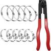 CV Boot Clamp Plier With 10PCS 304 Stainless Steel Crimp Bands, 5PCS Small And 5PCS Large Universal Adjustable Drive Shaft Drive Shaft Joint Boot