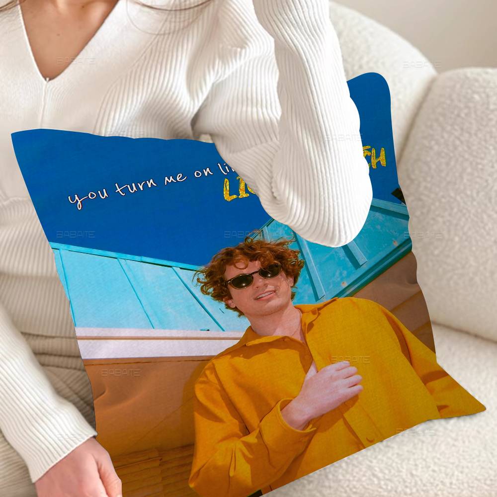 CCharlie Puth Premium Self Adhesive Cushion Cover Polyester Sofa Cushions Decorative Throw Pillows Home Decoration Pillowcover