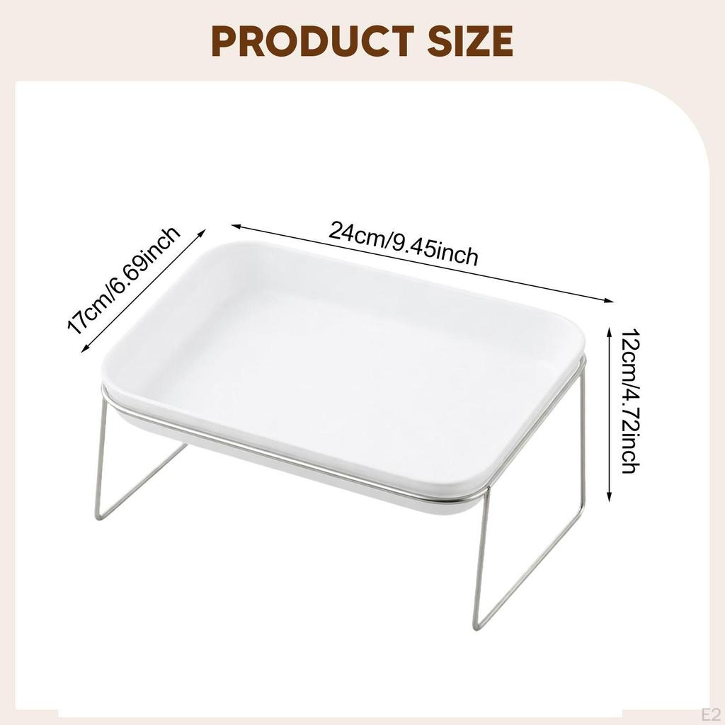 Bowl Easy to Clean Elevated Pet Feeder Raised Cat Food for Small Pets Little Dogs