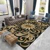 Роскошные большие ковры в европейском стиле для гостиной, золотое украшение, домашний салон, коврик под диван, нескользящие моющиеся ковры для спальни