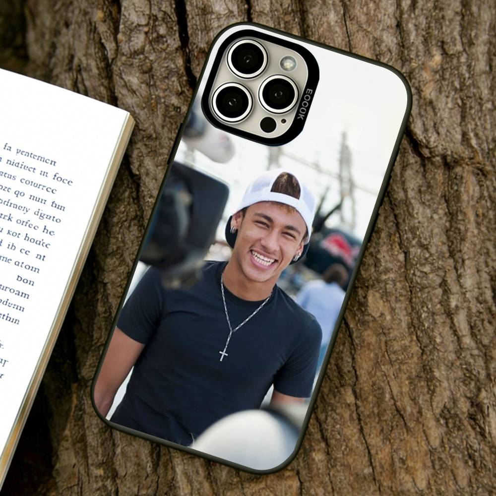 Чехол для телефона с Неймаром для iPhone 17,16,15,14,13,12,11 Plus,Pro Max,XS,Цветной Серебряный Покрытый Внутренний Чехол