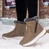 Large Waterproof Women's Side-Zip Snow Boots, Non-Slip High-Top, Warm Northern Cotton, for Women & Elderly 