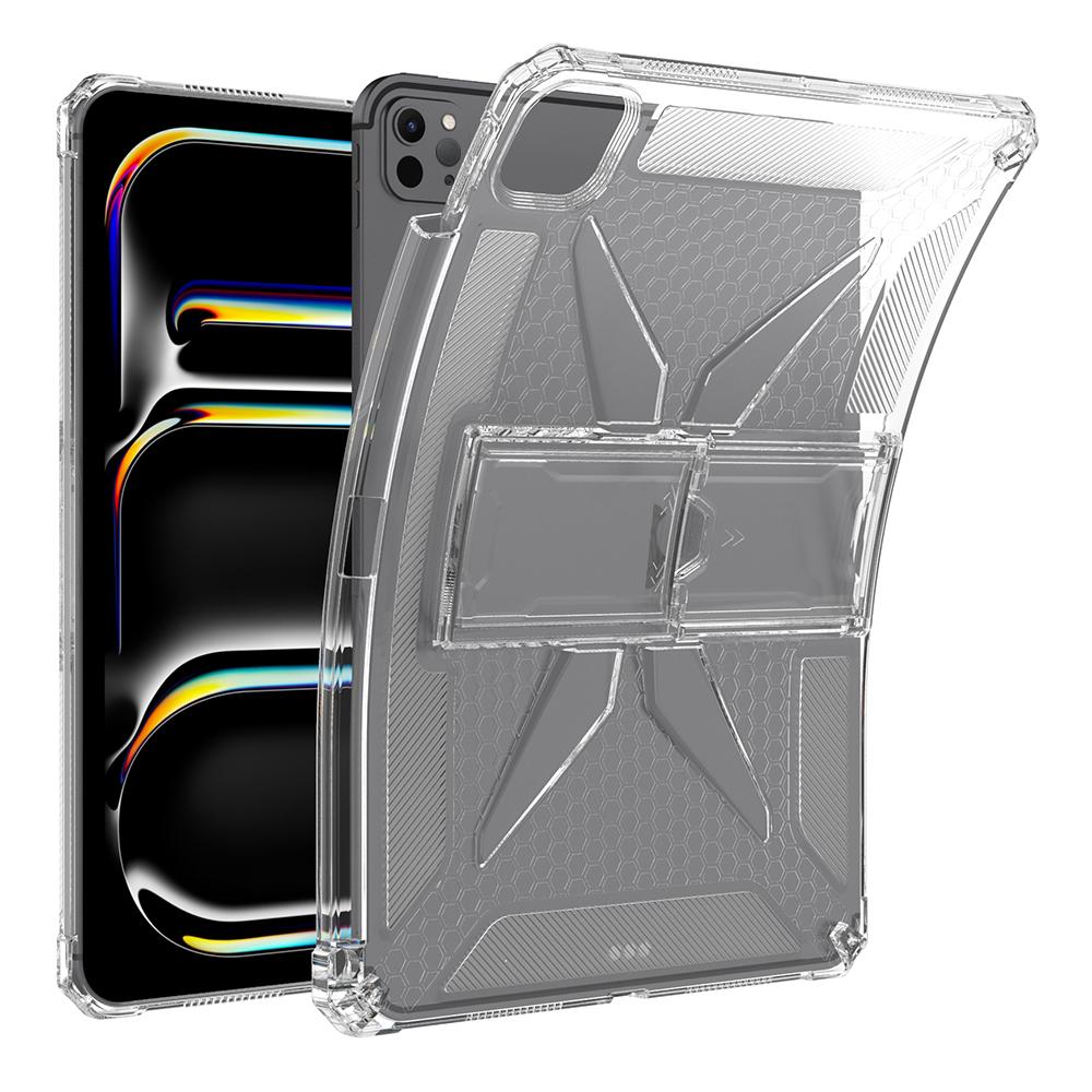 Clear Case For iPad Pro 11 (2022)/(2021)/(2020) Kickstand Shockproof TPU+PC Tablet Cover with Pen Slot