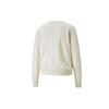 Puma Classics Metallic Gold Big Logo Print Sport Crew Neck Sweatshirt Women Tops Ivory 531382-73