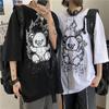 Cross-border Summer New Trendy Brand Pure Cotton Bear Cartoon Printed Men's Clothing Korean Version Loose Short-sleeved T-shirt Men's Couple Clothing