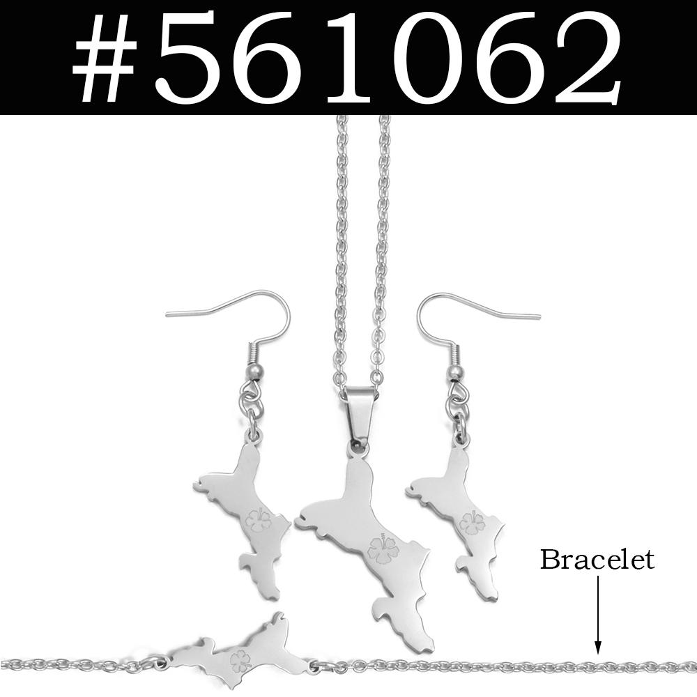 Seychelles With Coconut Tree Turtle Coco De Mer and Hibiscus Flowers Necklaces Earrings and 18CM Bracelets Jewelry #560862