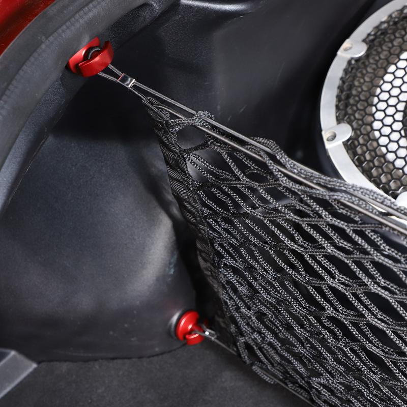 Для Mitsubishi Eclipse 2008, высокоэластичная двухслойная сетка, черный багажник автомобиля, двухслойная сетчатая сумка для хранения, сетка для автомобиля