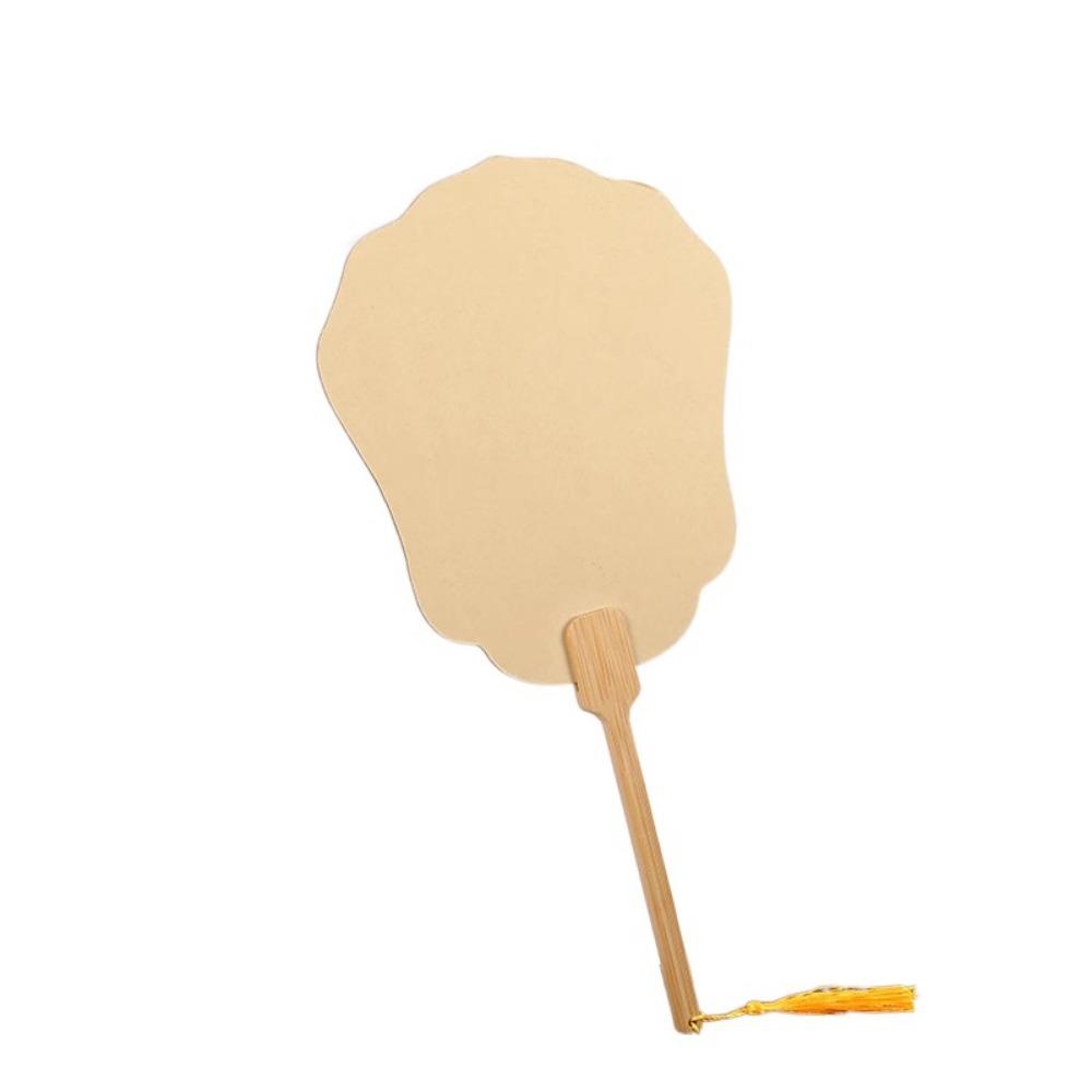 5Pcs Double-side Blank Paper Fan DIY Painting Hand Painting Graffiti Fans  Lacquer Fan