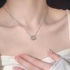 925 Sterling Silver Double C Smart Silver Necklace Women's Cool Style Simple and Light Luxury Sexy Design Clavicle Chain