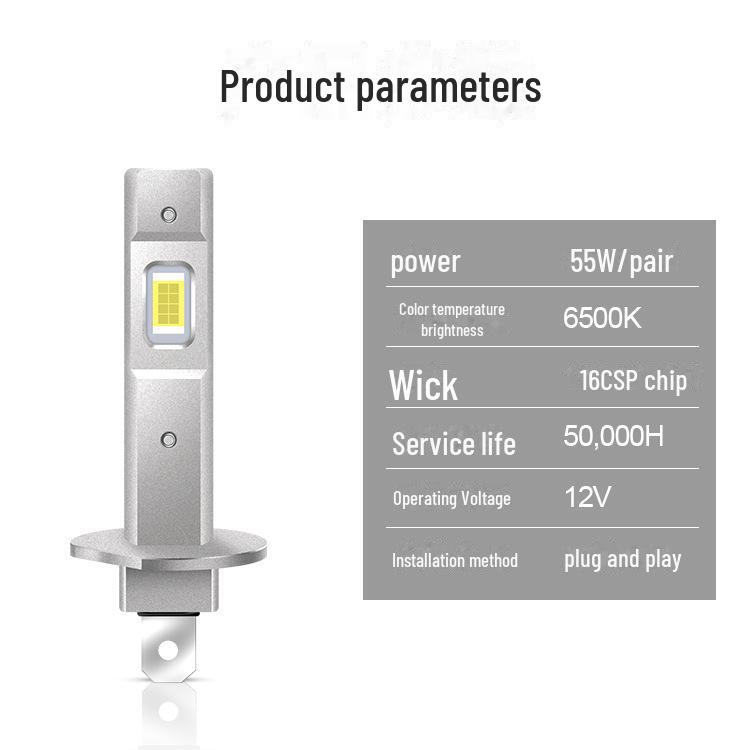 Светодиодная фара H1 Mini Plug-In: Высокая яркость, 1:1 Дизайн автомобильных фар