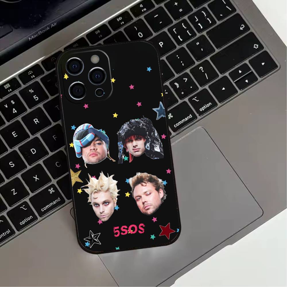 Чехол для телефона 5 Seconds of Summer 5SOS для iPhone 17,16,15,14,13,12,11 Plus,Pro Max,XS, Мягкий силиконовый черный чехол