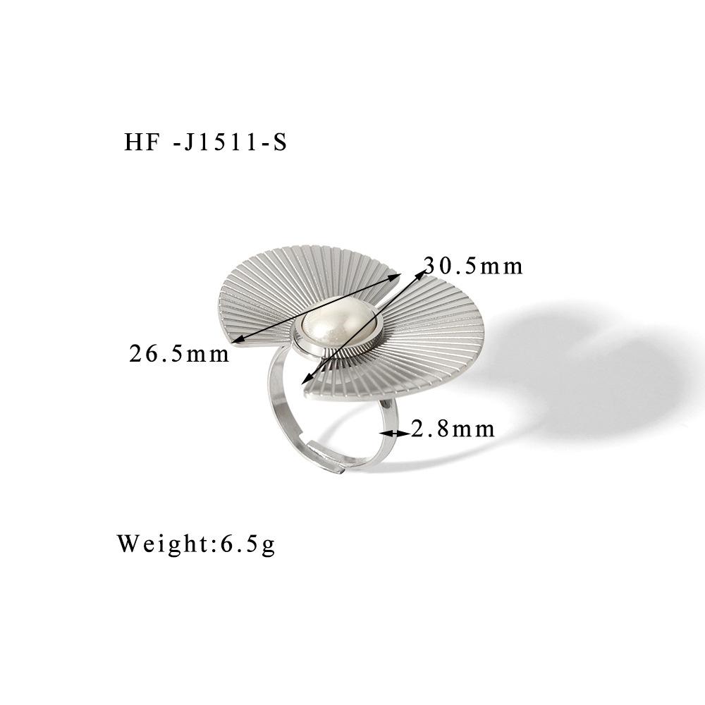 Вдохновленные французским стилем европейские и американские серьги-пусеты в форме веера из титановой стали с покрытием из 18-каратного золота для женщин