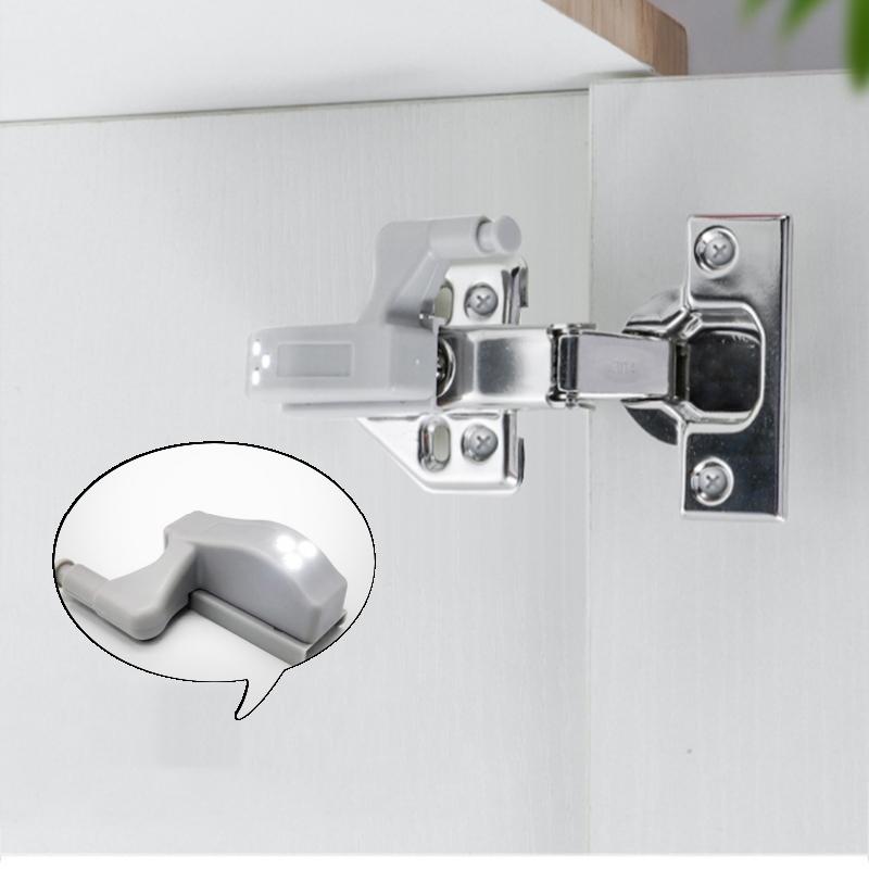 10Pcs LED Inner Hinge Lamp No Battery Under Cabinet Lights Wardrobe Cupboard Sensor Lights Bedroom Kitchen Closet Night Lamp