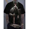 Men's T-Shirts Spartan Pattern 3D Print Tops Tees Summer Fashion Women Streetwear Oversized Unisex T Shirt Men Clothing