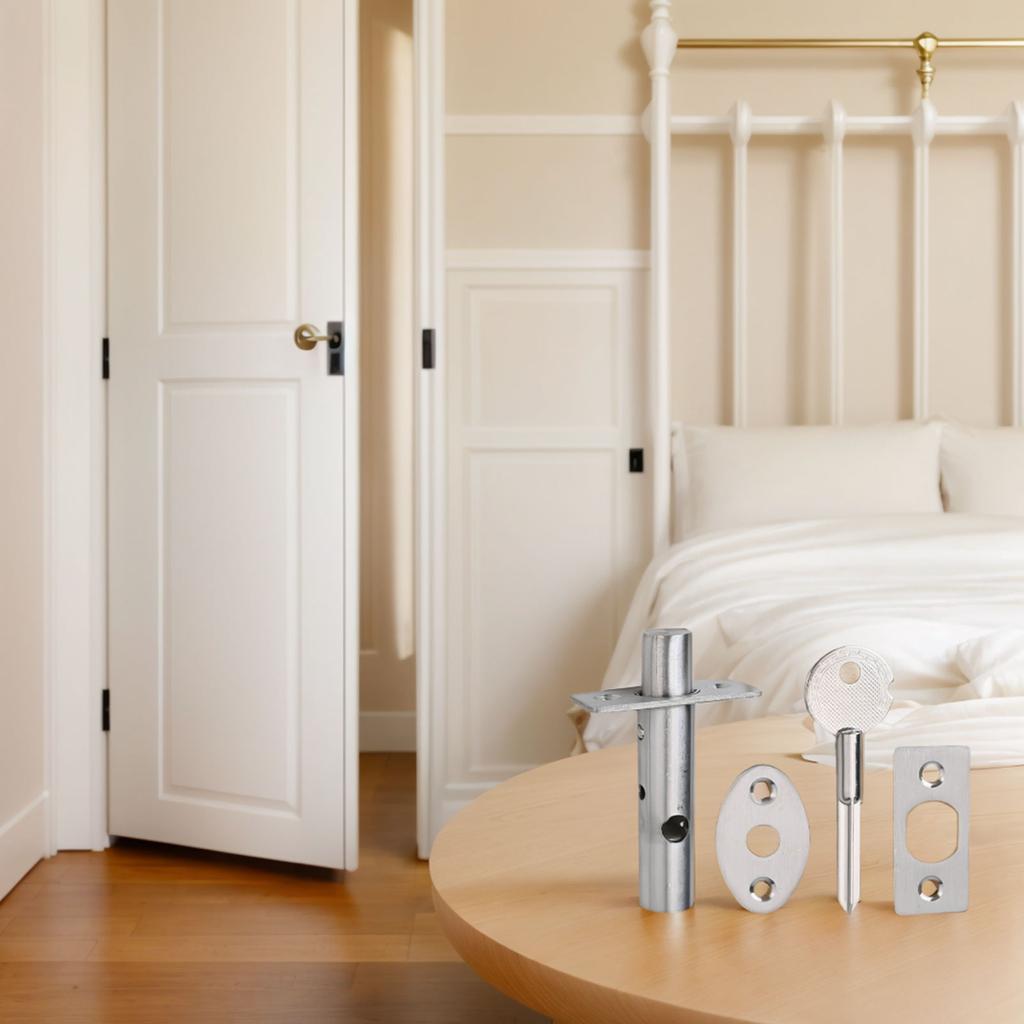 Канальный замок, невидимый дверной замок, нержавеющая сталь, трубчатый врезной замок с ключом, простая установка дверной фурнитуры