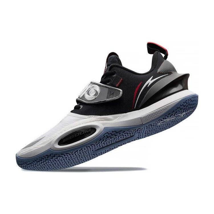 Li Ning All City 10 V2 Announcement Durable Breathable Low Top Basketball Shoes Men Basketball Shoes White Black ABAS059-1