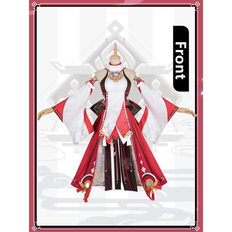 Yae Miko Косплей Костюм Парик Платье Игра Yaemiko Guuji Yae Косплей Хэллоуин Вечерние Костюмы для Женщин