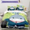 3pcs Jeff the Land Shark pattern bedding set duvet cover set includes duvet cover &pillowcases, perfect all season bedroom decoration & gift