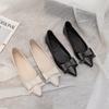 Fashion Flat Shoes for Women Spring Autumn New Casual Flat Pointed Fashion Bow Outdoor Flat Shoes for Women Ladies Shoes Plus Size 42 43
