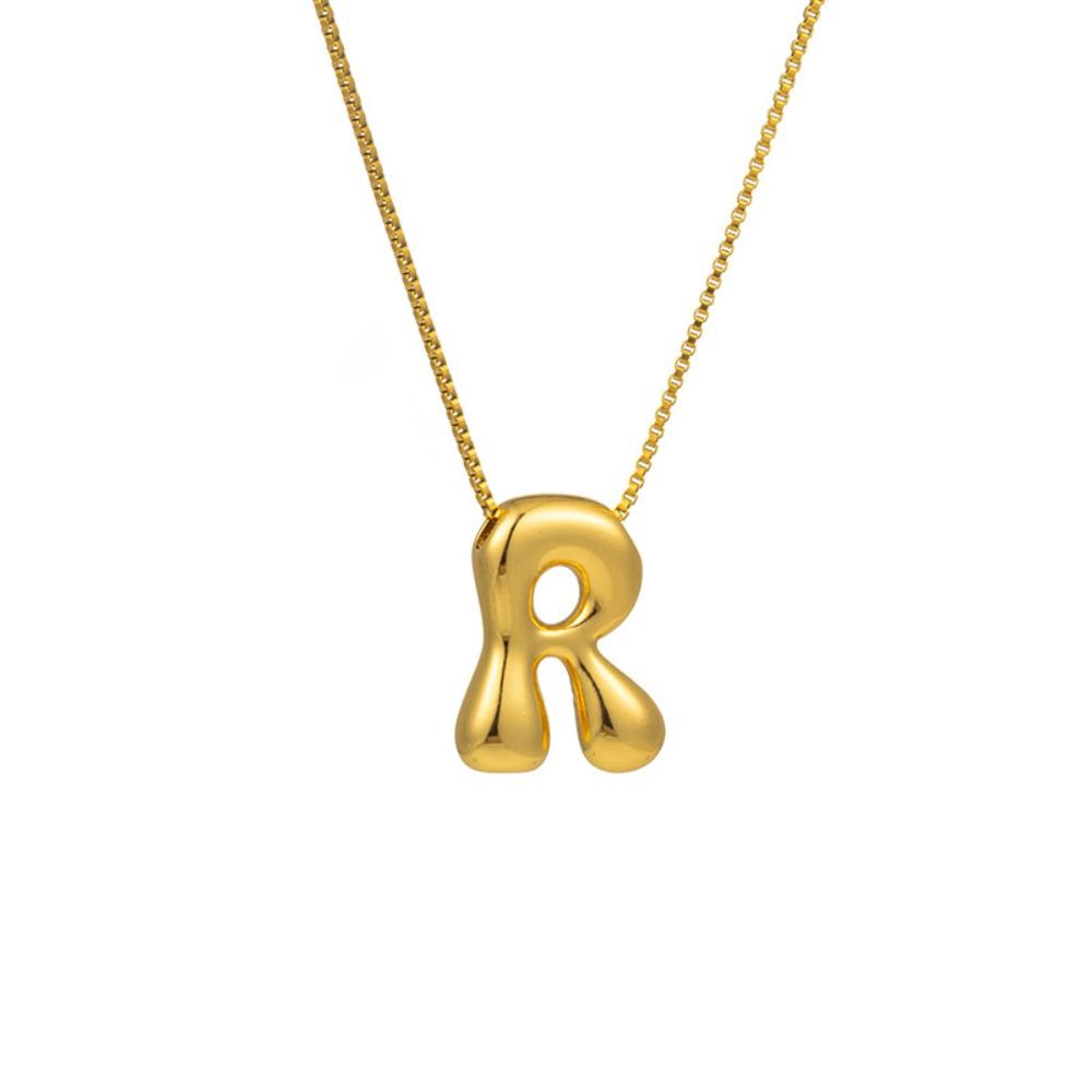 Alphabet Letter Pendant Necklace Gold Color A-Z Letter Clavicle Chain Delicate Women Choker  Women