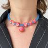 3D Fruit 3D Fruit Necklace Colorful Fruit Beaded Chain Necklace Handmade Necklace  Party Use